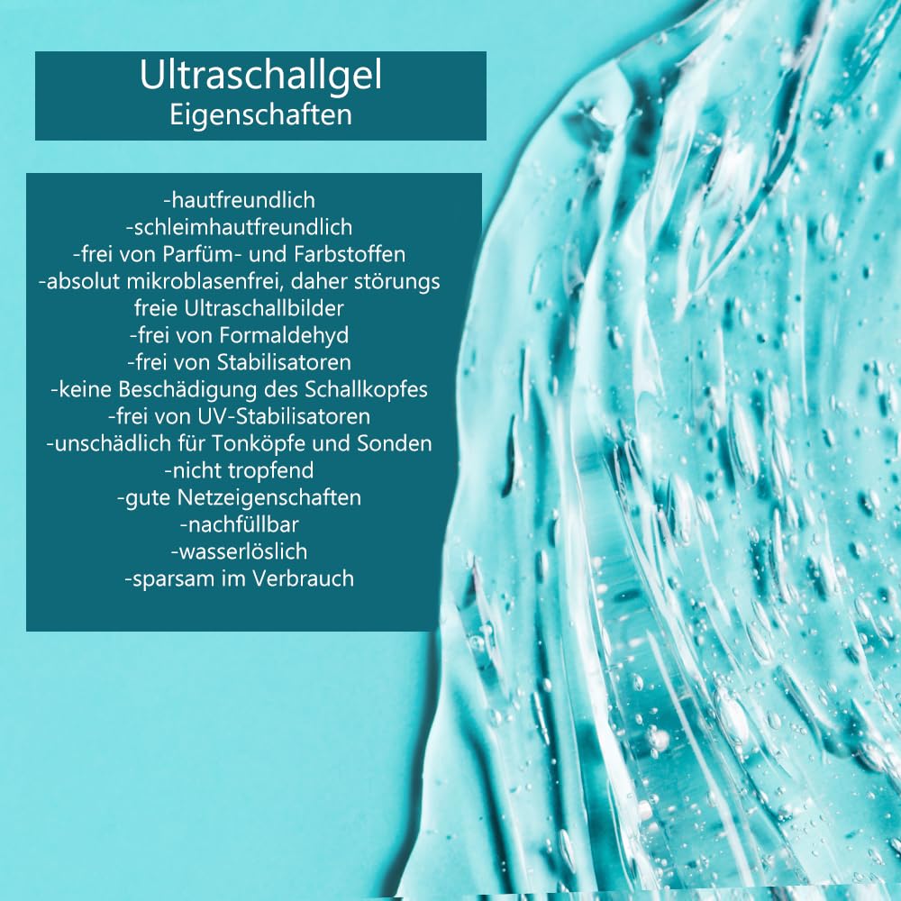 Medicalcorner24 Ultraschallgel, Sonographiegel, Kontaktgel, Leitgel, Gel, 12 x 1 Liter Flasche, 12 x 1.000 ml