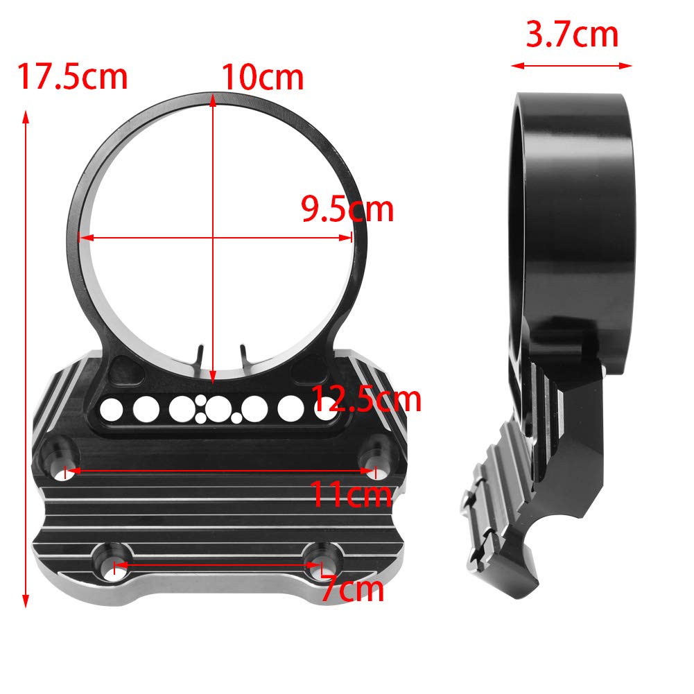 Motocicleta Negro Instrumento Soporte Velocímetro Reubicación Cubierta para Harley Sportster XL883 Custom Low 1200