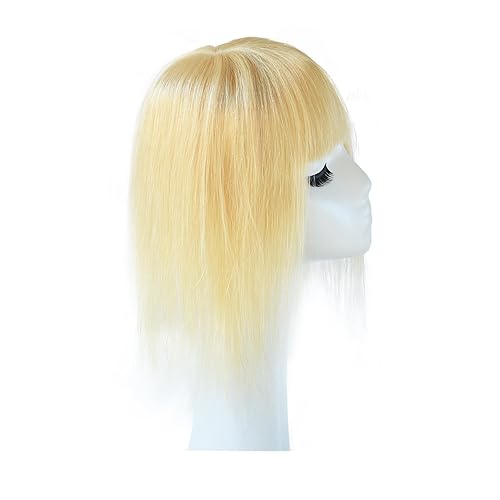 Miniatura 2 de Extensiones de cabello humano con clip con flequillo, base de seda, flecos para pérdida de adelgazamiento, extensiones de reemplazo para cabello