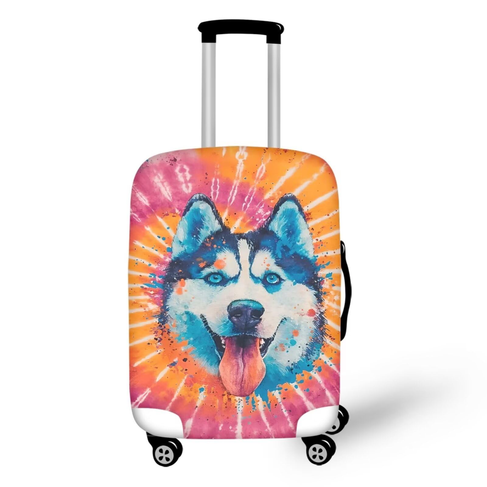 Fun Dog Bleeding Luggage Cover Luggage Cover Protector,Carry on Luggages Covers,Travel Luggages Suitcase Covers Protector Fit 18-32 Inch
