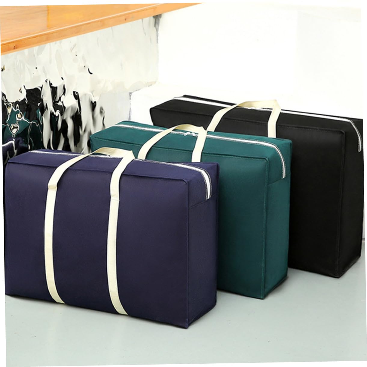 LABRIMP 3piezas Bolsa De Almacenamiento para Dormitorio Gran Capacidad Ropa Mantas Edredones Organizador De Espacio