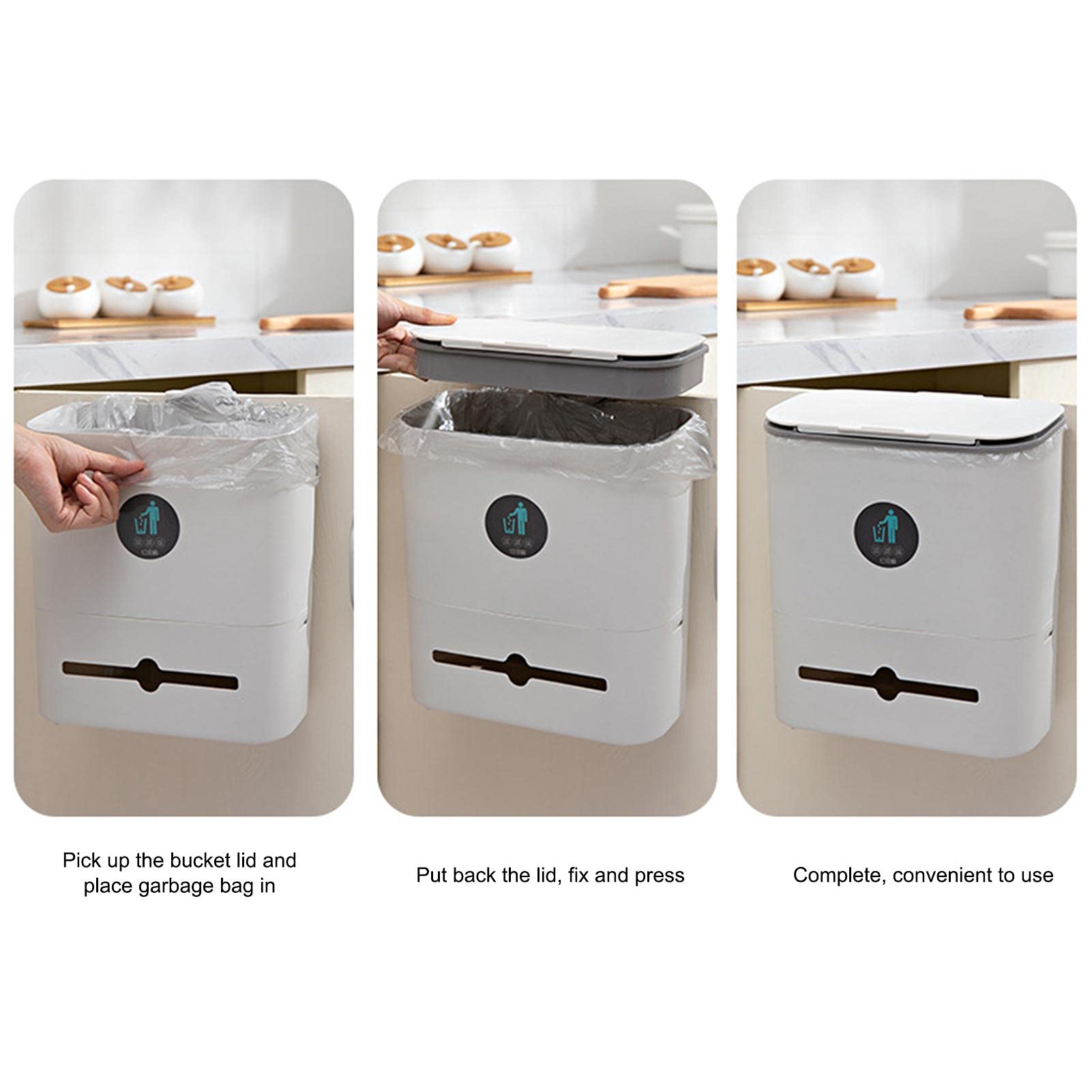 Geen merk 2,4 gallon keuken compostbak voor aanrecht of onder