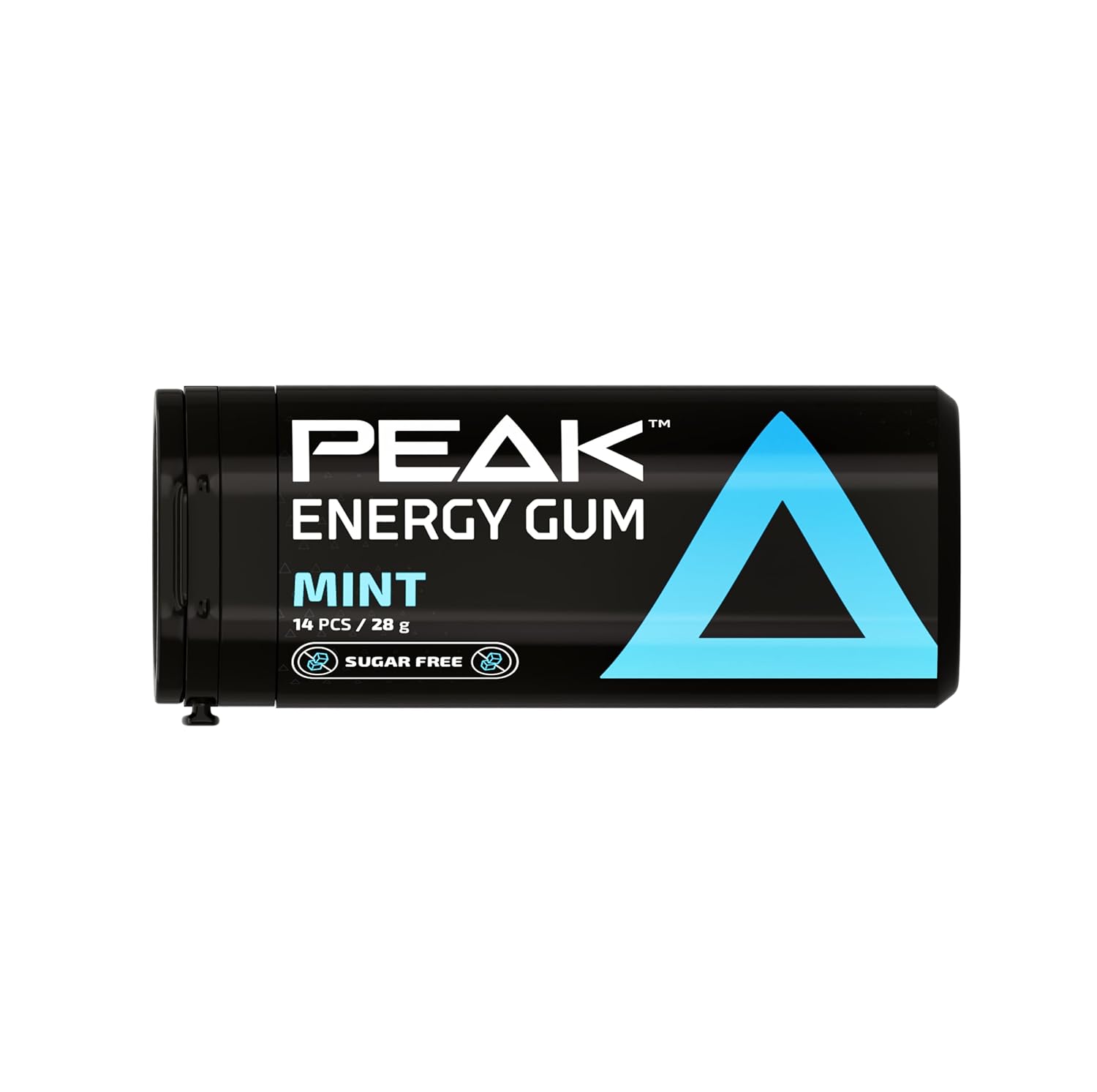 Peak Energy Gum (12 Pack, 28g) Mint Flavor – Caffeinated Chewing Gum for Energy Boost | Sugar-Free, with Incorporated Vitamin Benefits (B3, B5, B6, B12) for Focus & Performance