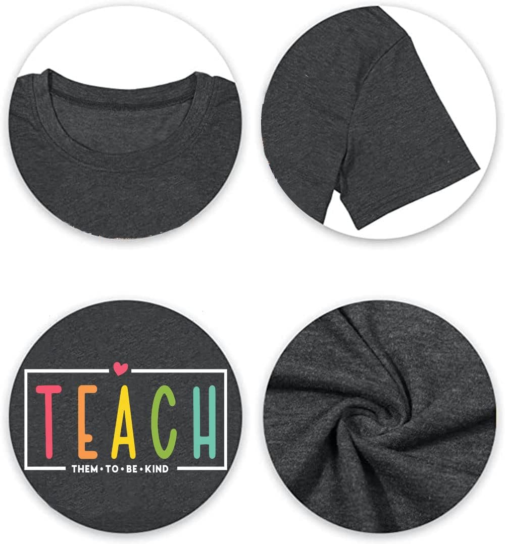 Teacher Shirts Women Funny Teach Printed Graphic Tshirt Short Sleeve Blouse Inspirational Teaching Life Gifts Tops Tee - Image 4