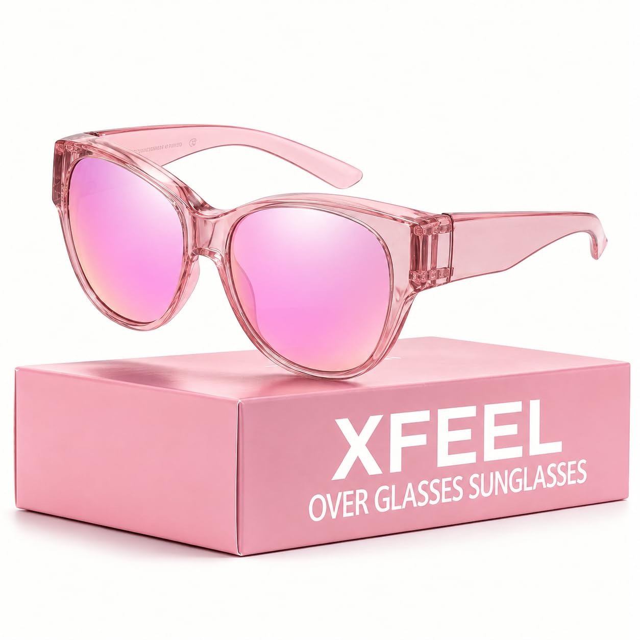 Xfeel Polarized Over Glasses Sunglasses for Women Fitover Sun Glasses | Sunglasses that Fit Over Glasses, UV400 Protection, Outdoor Driving Shades, Over Reading/Prescription Glasses Sunglasses