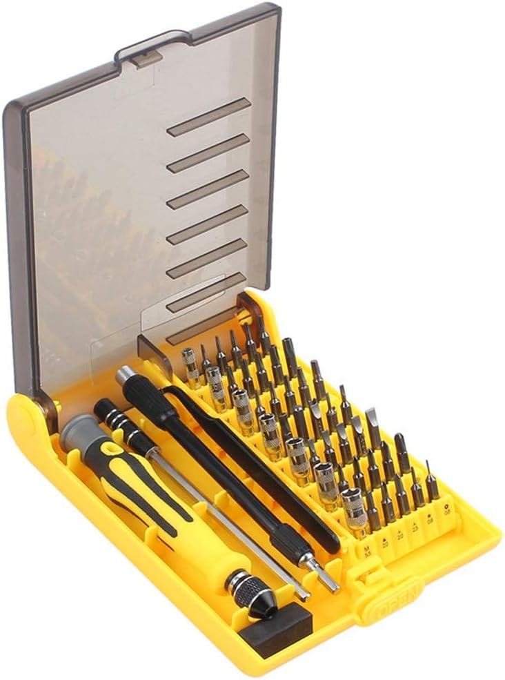 45 in 1 Multi-Bit Tools with Carry Box Repair Screw Driver Screwdrivers Kit Easy to Carry Non-Slip Rubber Grip