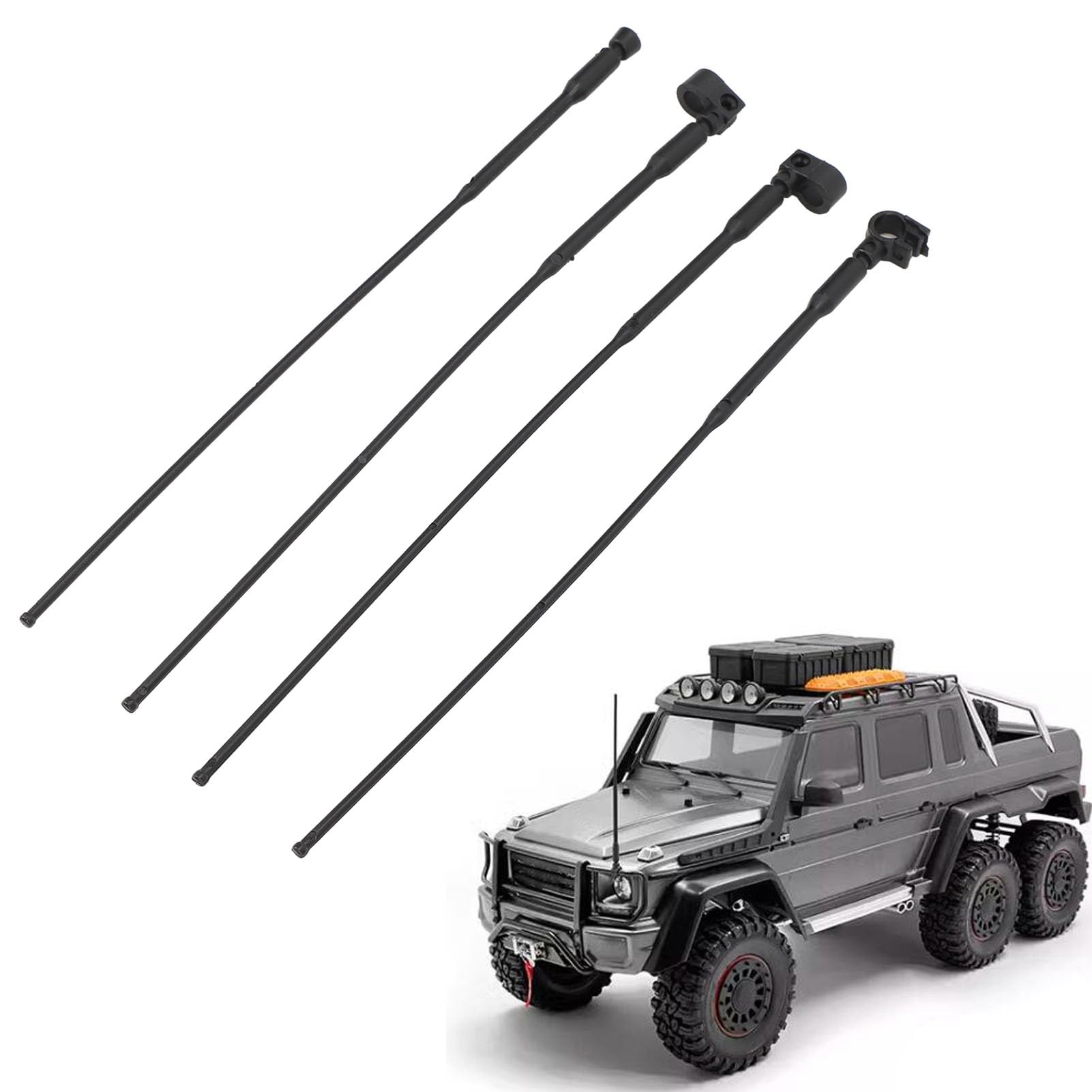 RC Simulation Antenna Realistic Decoration Accessories for Axial SCX10 90046 UTB10 Capra RC Crawler Car Plastic Material 4pcs Set