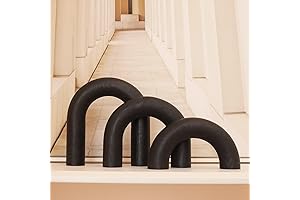 3Pcs Wood Arch Decorative Objects - Modern Home Decor Accents