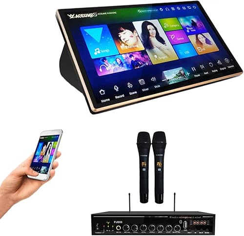 8TB HDD 160K Inglés Chino Janpanese Taiwanés Canciones cantonesas 19" Pantalla táctil Máquina de karaoke Mezclador de karaoke Individual Micrófono