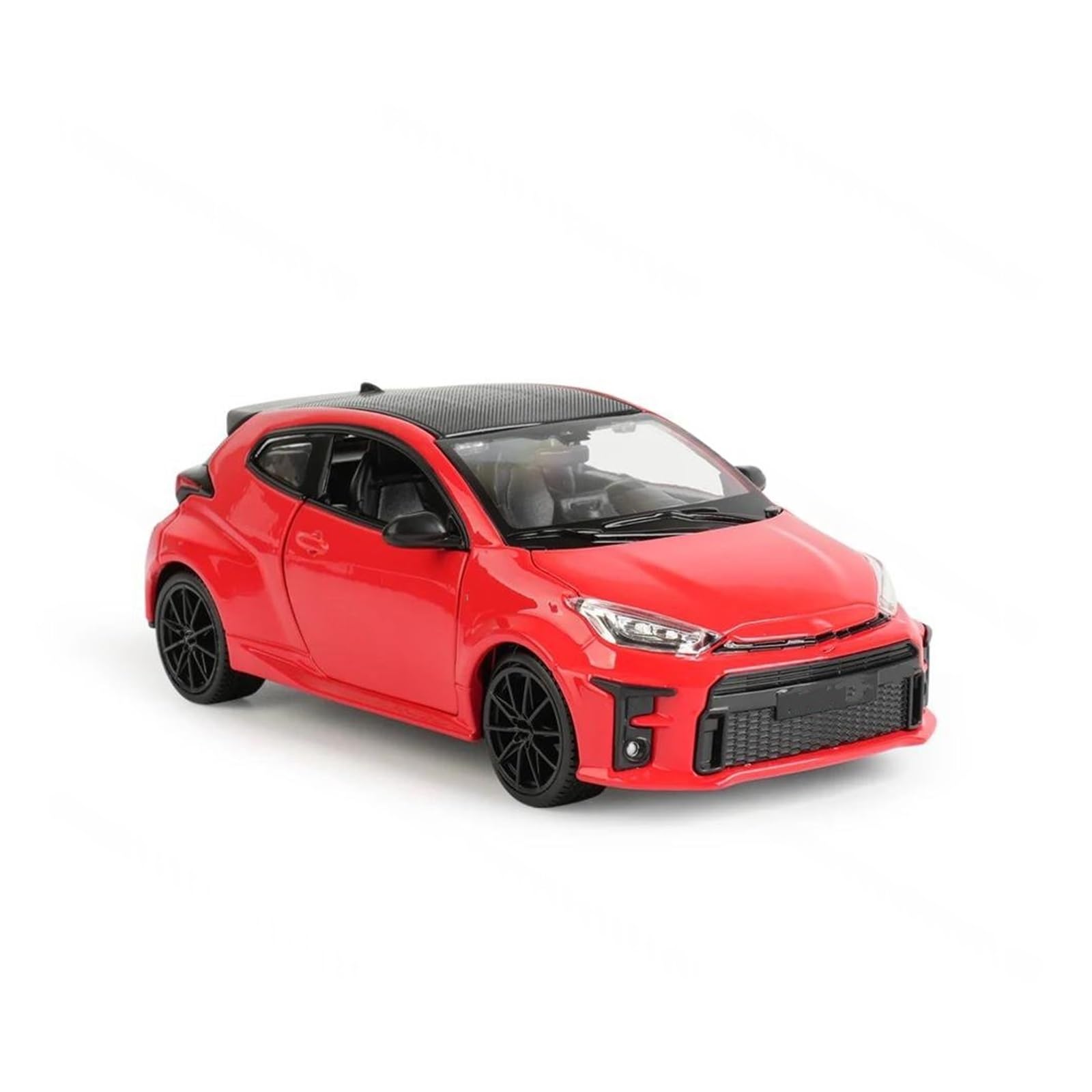 BANKOTO Diecast Car 1:24 For Toyota For GR For Yaris 2021 Static Die Cast Vehicles Collectible Model Car Collectible Model(Red)