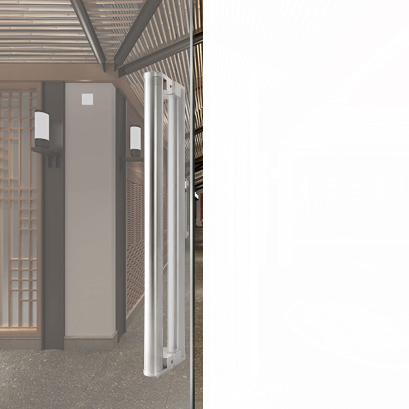 Poignée de traction pour porte de magasin et bureaux en verre