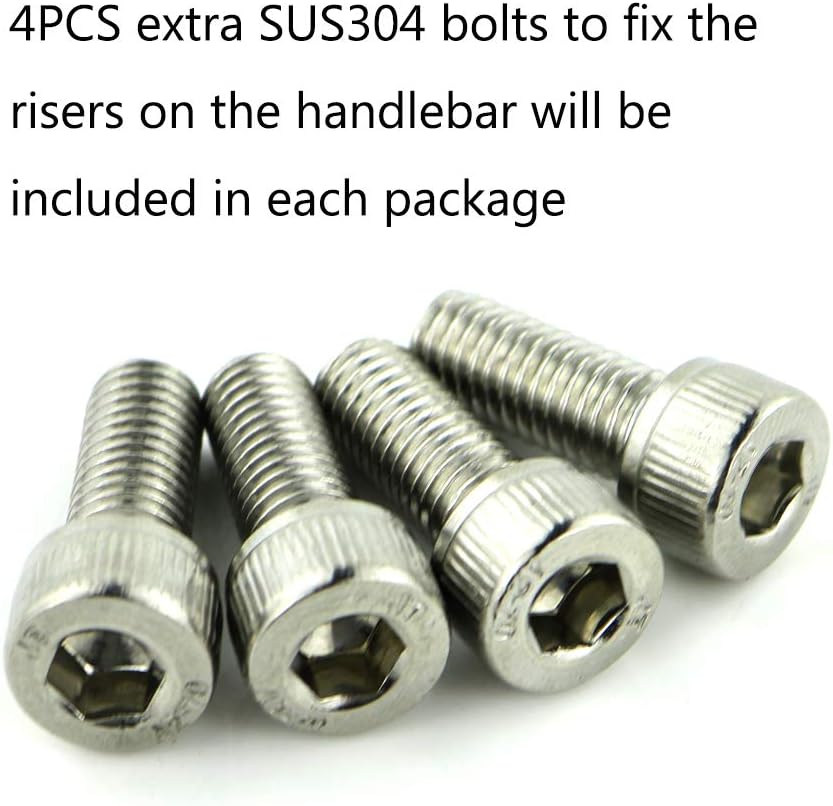 Xitomer 7/8" 22mm Motorcycle ATV Dirt Bike Motocross Handlebar Risers With Clamps, Fit for Grom MSX125/ CRF250L, KLR650/ Z125, DRZ 400/S, FZ1/ FZ8/ FZ16 TT-R230 (Silver)
