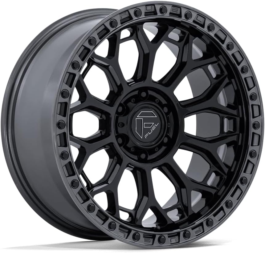 FUEL OFF-ROAD TALON 17X8.5 6X5.5 5.73 25mm GLOSS BLACK W/GUNMETAL LIP - FC901BA17856825