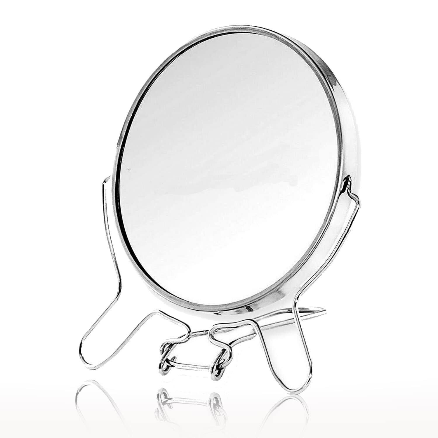 AKH® Double-sided Make Up Mirror, Silver, 16L x 12.8W cm