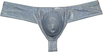 Men's Metallic Shiny Underwear Cheeky Boxer Sexy Bikini Boxer Briefs Bulge Pouch Skimpy Underpants