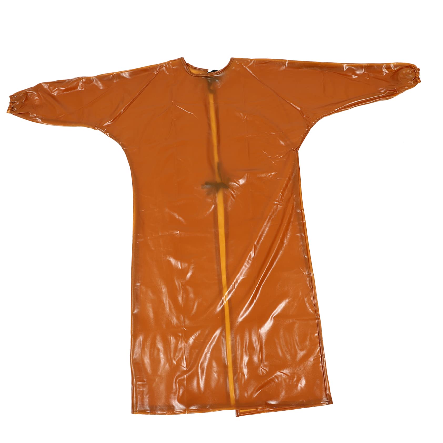 LIFKOME PVC Overall mit Spritzwassergeschütztem Design und Elastischen Bündchen Geeignet für Stein und Lebensmittelfabriken Gelb Einfaches und Robustes Arbeitsschutzkleid