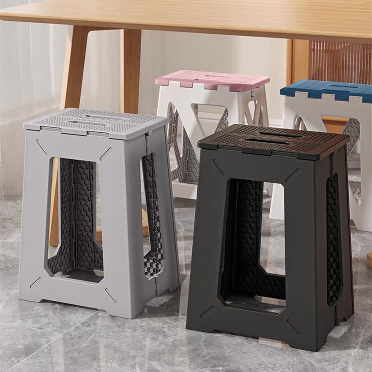 Silla/Taburete Plegable de Seguridad for Ducha baño – Taburete bañera Alta tracción Adecuado for Personas Mayores(ShowerChair Grey)