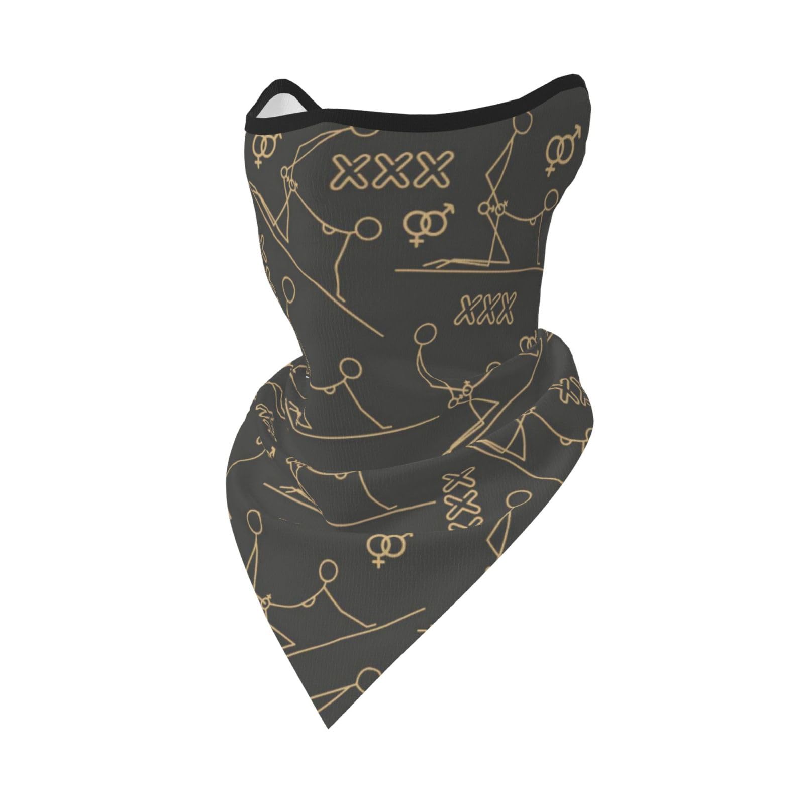 Men'S Sex Ed Neck Gaiter Face Mask Breathable Windproof Sex Position Print Face Cover High Elastic Bandana For Men Women