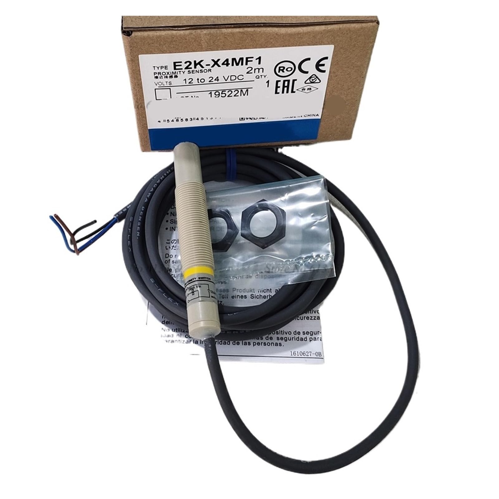 JHPWKRMU E2K-X4MF1 E2K-X4ME1 E2K-X4MF2 E2K-X4ME2 M12 Capacitive Proximity Switch Sensor(E2K-X4MF1 PNP NO)