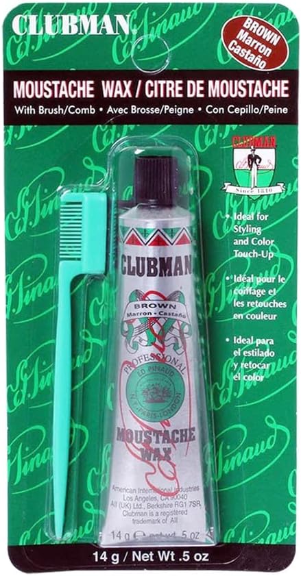 Clubman Moustache / Beard Wax Brown (14 Grams)