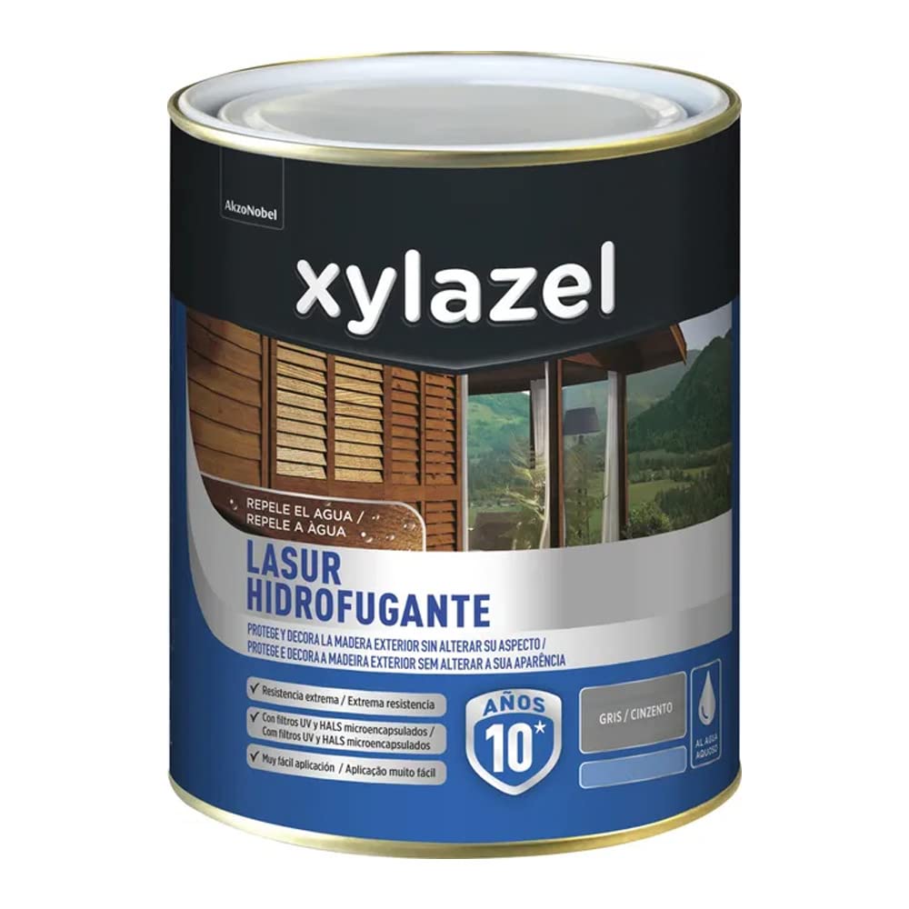 Xylazel Lasur Protector Hidrofugante Satinado Gris 750 ml