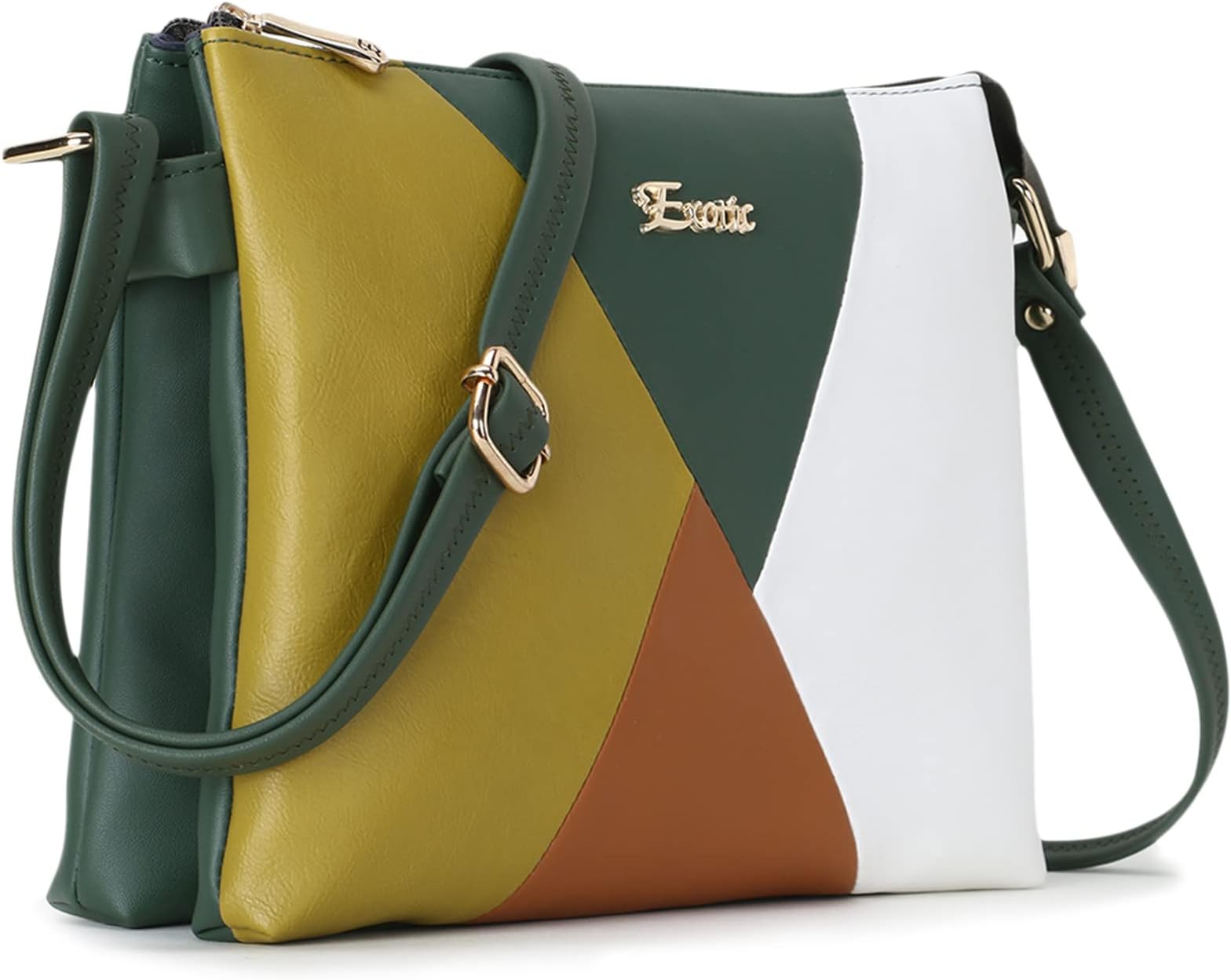 EXOTIC Colour Block Multi compartment Sling bag