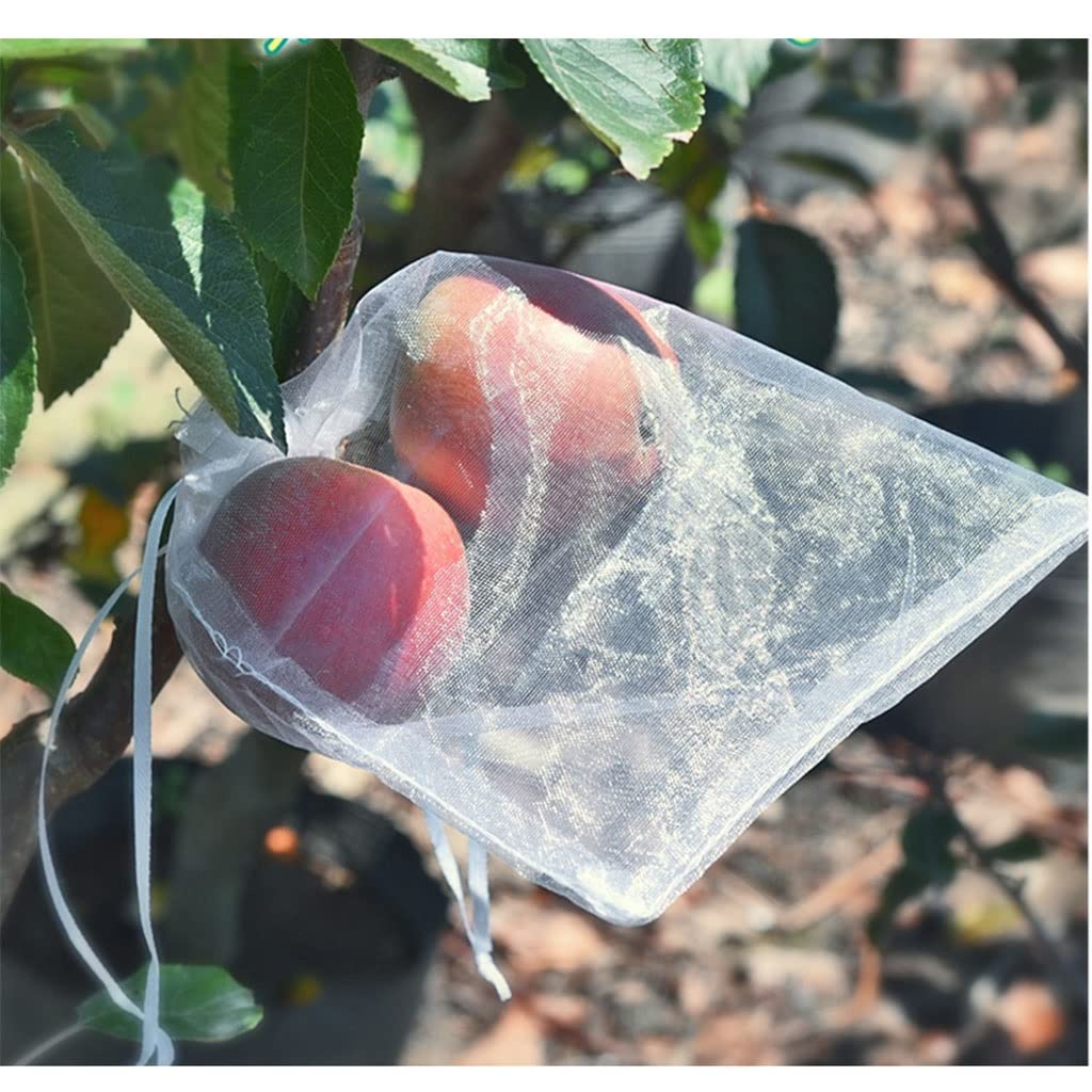 Fruit netting Garden Plant Net Bags Fruit Protection 20/50/100PCS Pest Control Bird-Proof Mesh Bag For Strawberry Grape(10x15cm(100PCS))