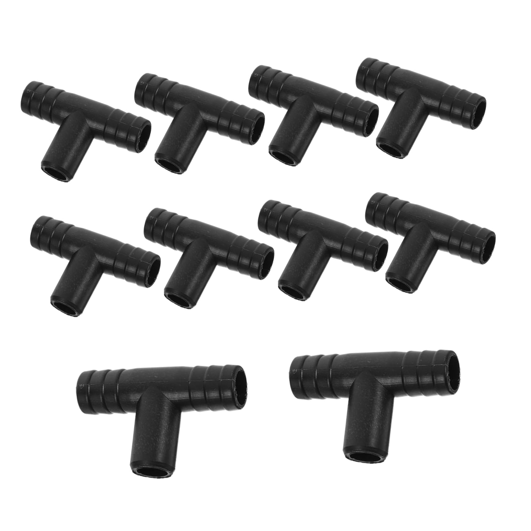 Mobestech Micro Water Splitter 10pcs T-shaped Fountain Accessories Plastic 13mm for Tubing Splitter Connector Decorative