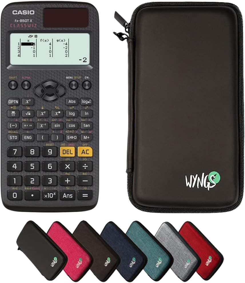 Casio fx-85GT X including a WYNGS protective case in Black - Basic Set