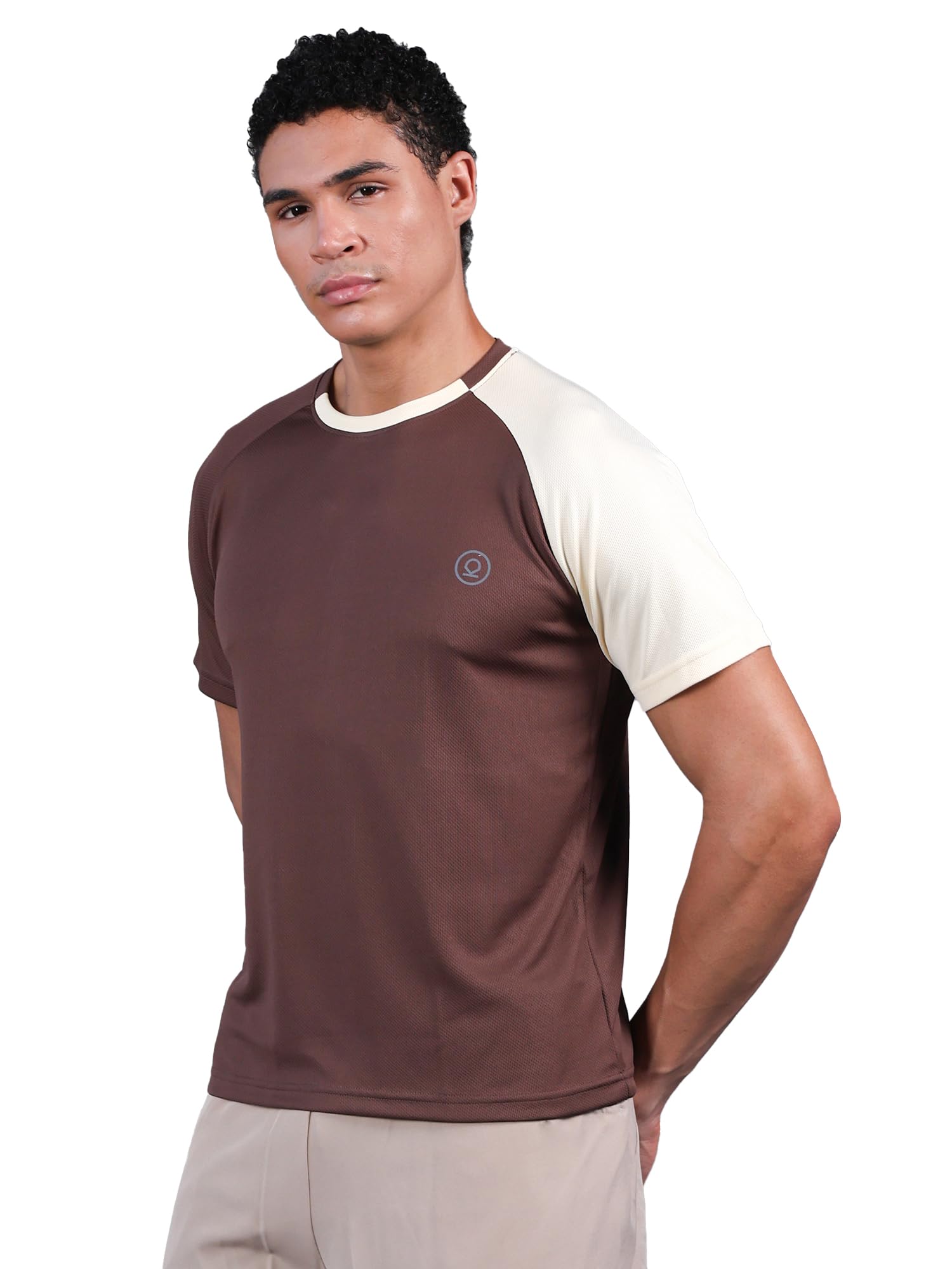CHKOKKO Gym Tshirt for Men Workout Regular Fit Sports Activewear Man Tshirts with Round Crew Neck and Half Sleeves for Yoga Running&Outdoor Activities-picture-43