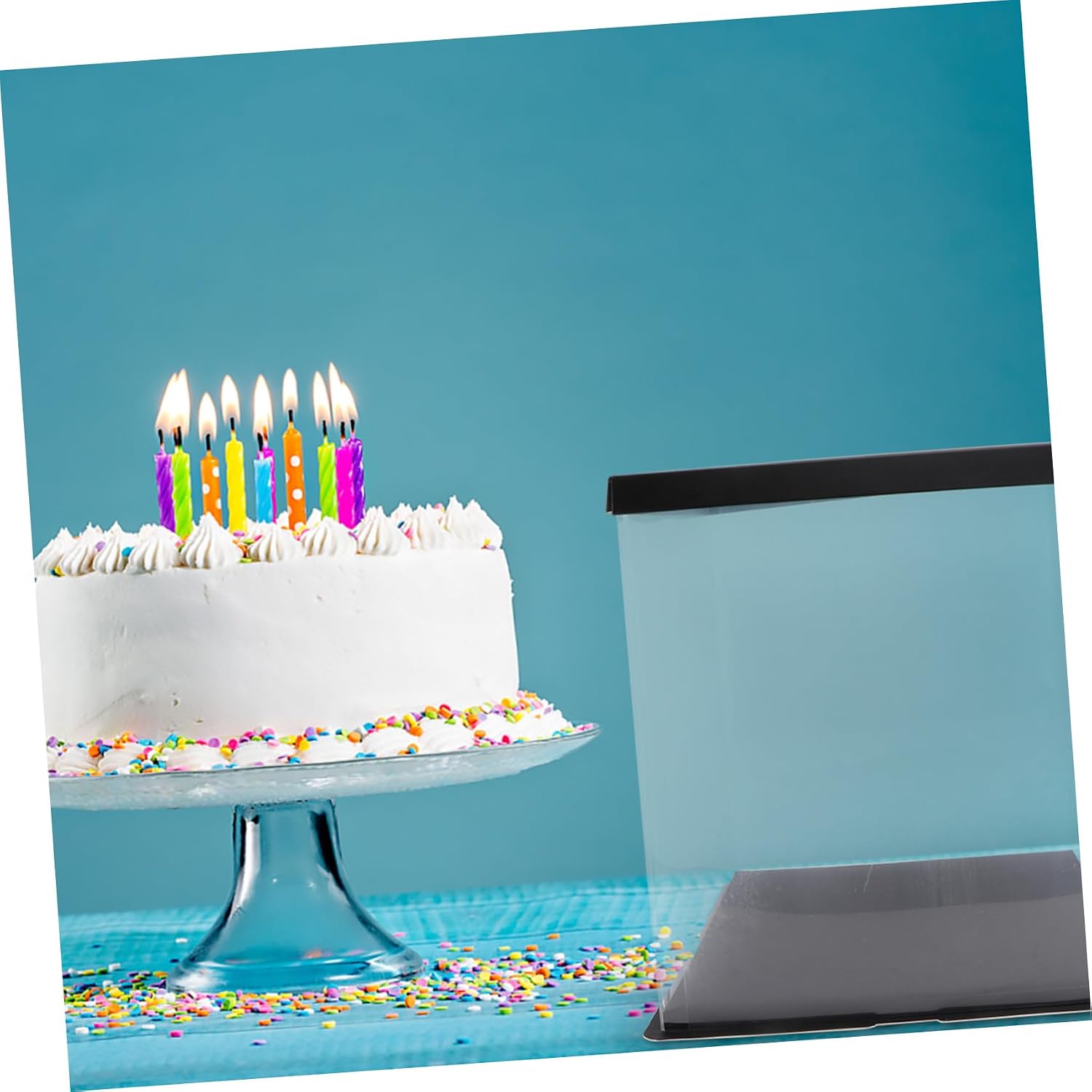 8-inch Black 3-tier Cake Box Cake Carrier Dessert Storage Container Baking Packaging for Birthday and Bakery Use