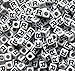 JOLLY STORE Crafts Letter "R" 7mm Cube Shape Alphabet Beads 100pc