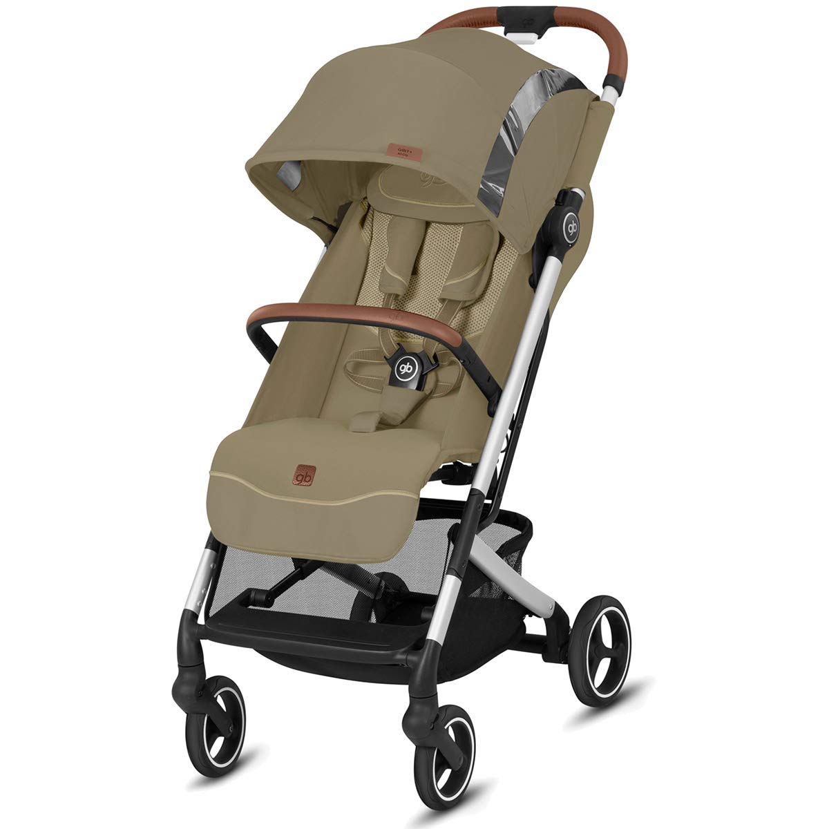 gb Gold Poussette citadine Qbit+ Tout-terrain, Compacte, De la naissance jusqu'à 17 kg (4 ans env.), Vanilla Beige