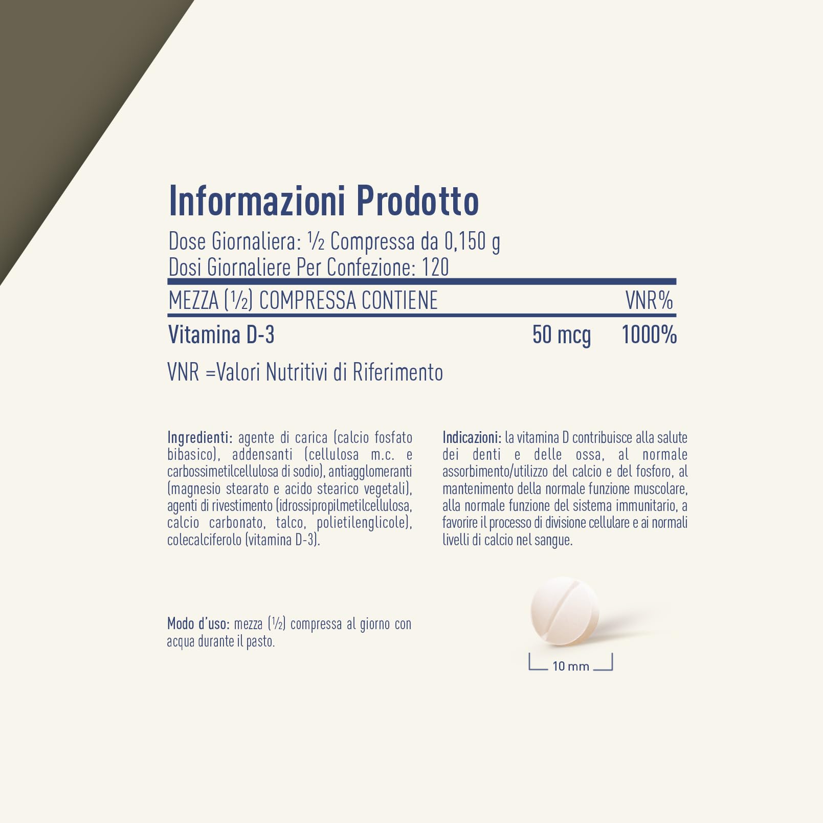 LongLife® Vitamin D 4000 | Vitamina D3 naturale | Alto dosaggio | Difese immunitarie, ossa e denti | Metabolismo del calcio | Fino a 100 giorni di trattamento | Senza glutine e vegetariano
