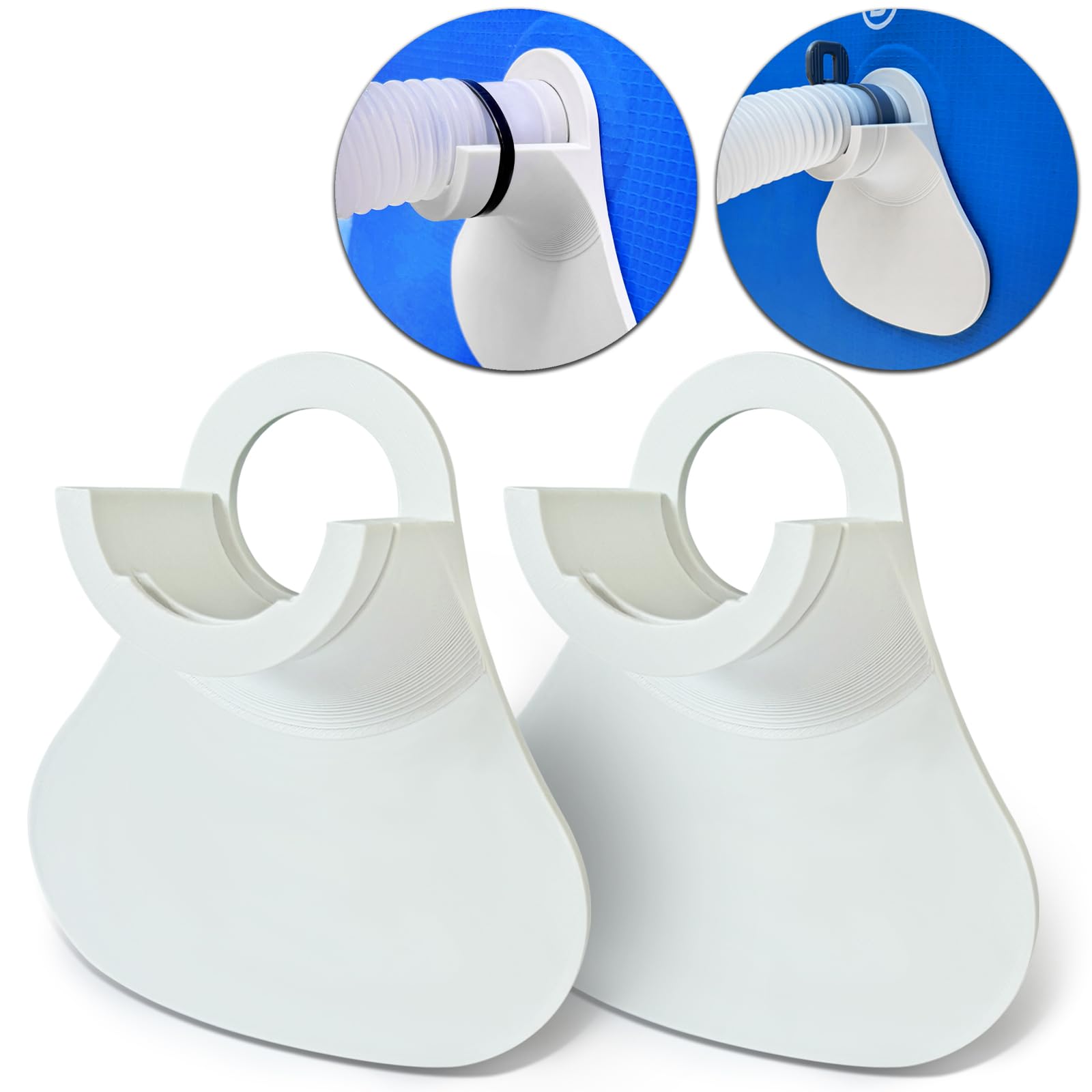 2x Podpora do Rur Basenu Ø32 mm | Uchwyt Wspornik do Węża Intex Bestway | Stabilizator Rur Basenowych | Szybki Montaż | Odporność na Warunki Atmosferyczne