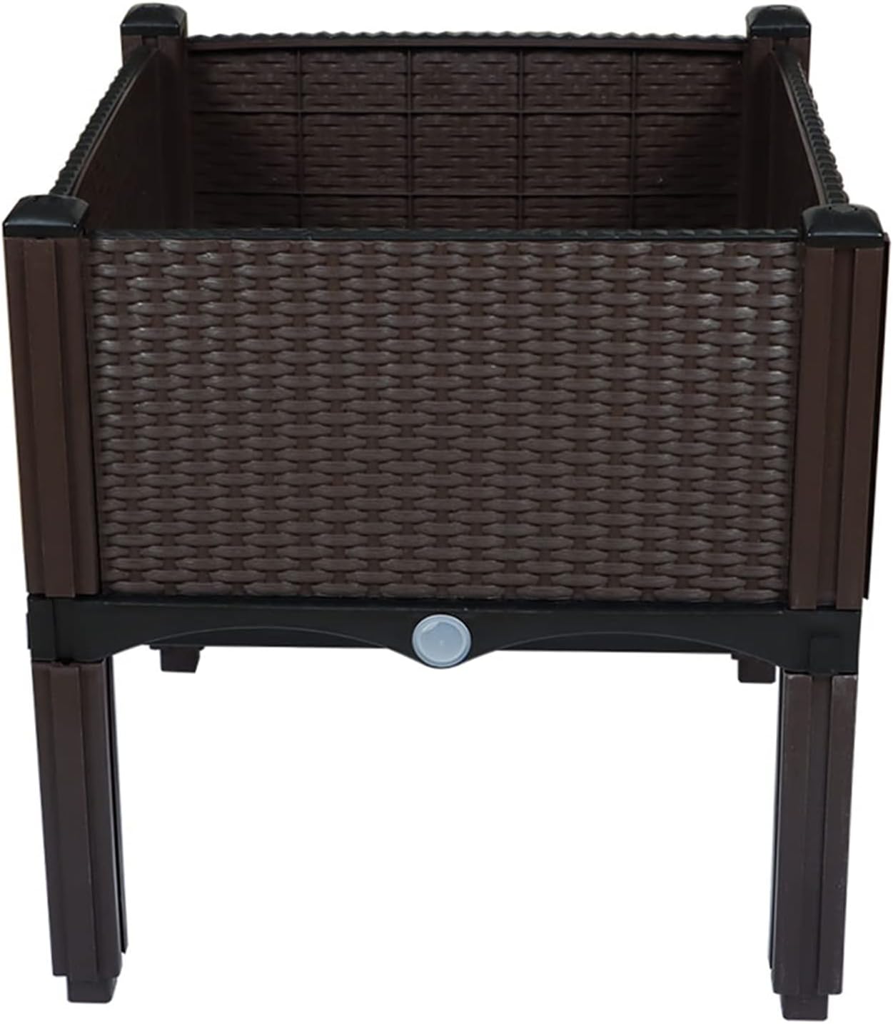 HOSTIC Garden Bed Elevated Plant Grow Box Plastic Rattan Drainable for Flower Short Root Vegetables