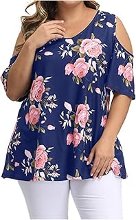 Women Blouse Sale Clearance Causal V-Neck Floral Printing Blouse Short Sleeve T-Shirt Summer Button Tops Elegant Tops for Work Leggings,Dressy Summer Shirts Plus Size T Shirts Loose Comfy Tees