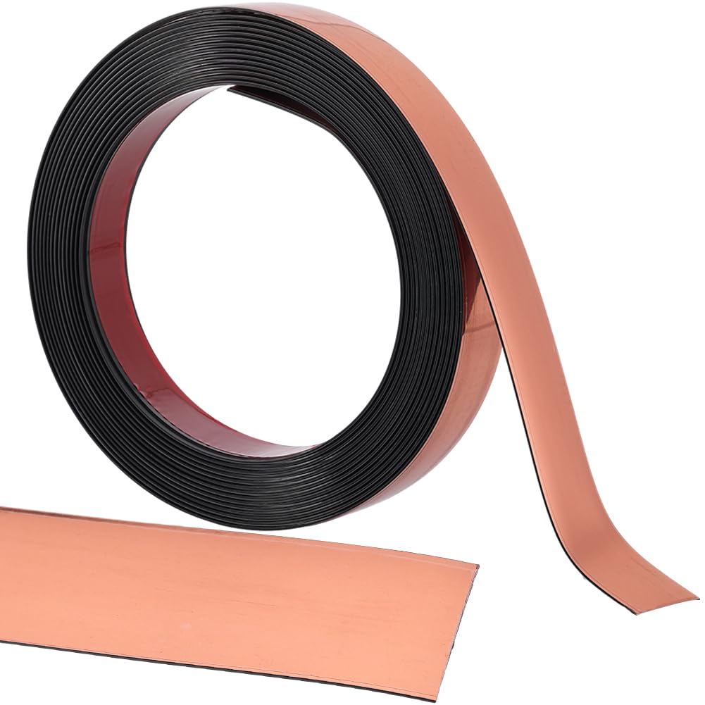 GORGECRAFT 5m x 15mm Gold Trim Peel and Stick Flexible Mirror Border, Self Adhesive Decorative Strip for Wall, Ceiling, Floor, Panel, Cabinet, Tile Edge, Corner Wardrobe Frame