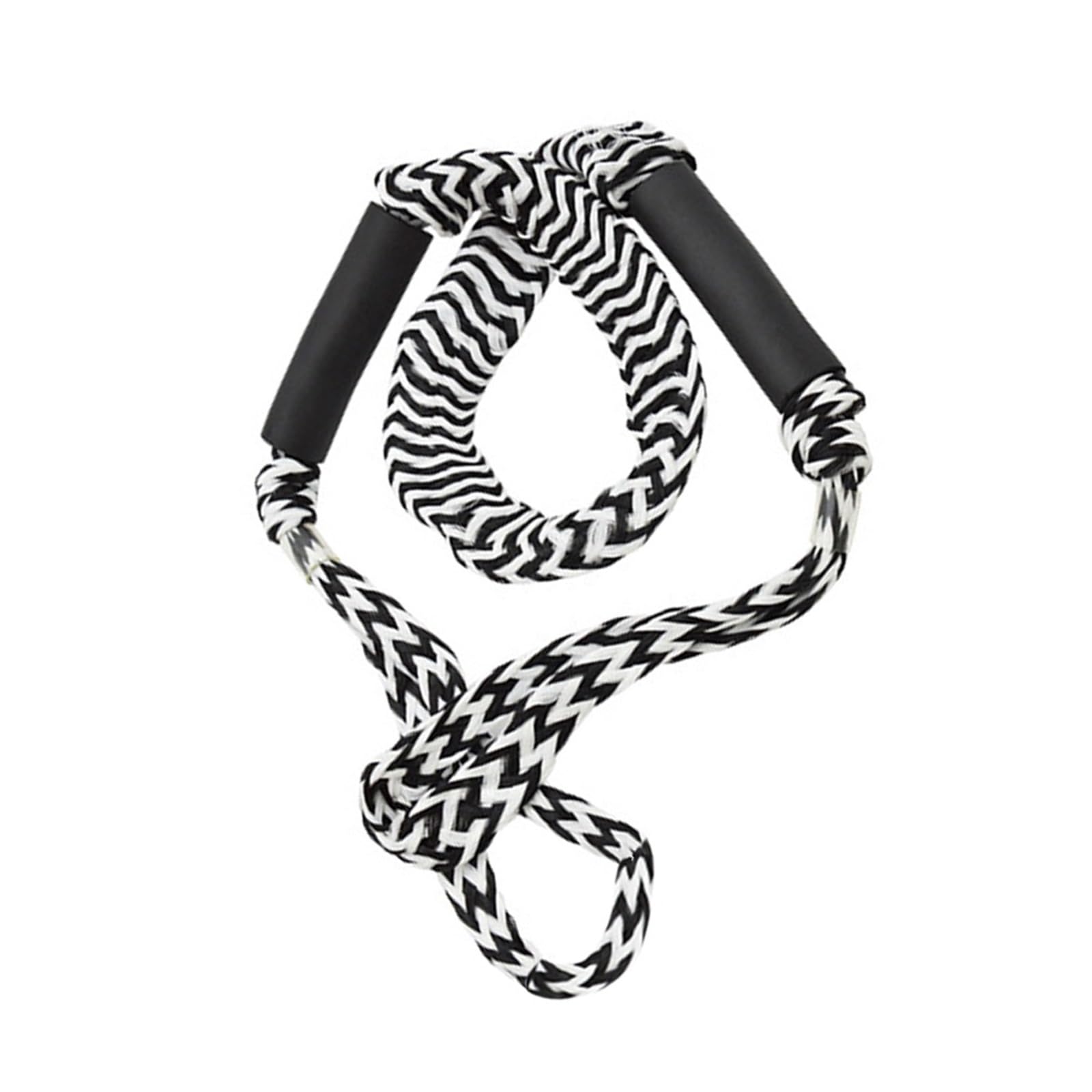 Mooring Rope, Boat Mooring Rope Stretch Bungee Dock Line Anchor Rope Bungee Cord Dockline Boats Float Fishing Marine Accessories(Black and White RIPP)