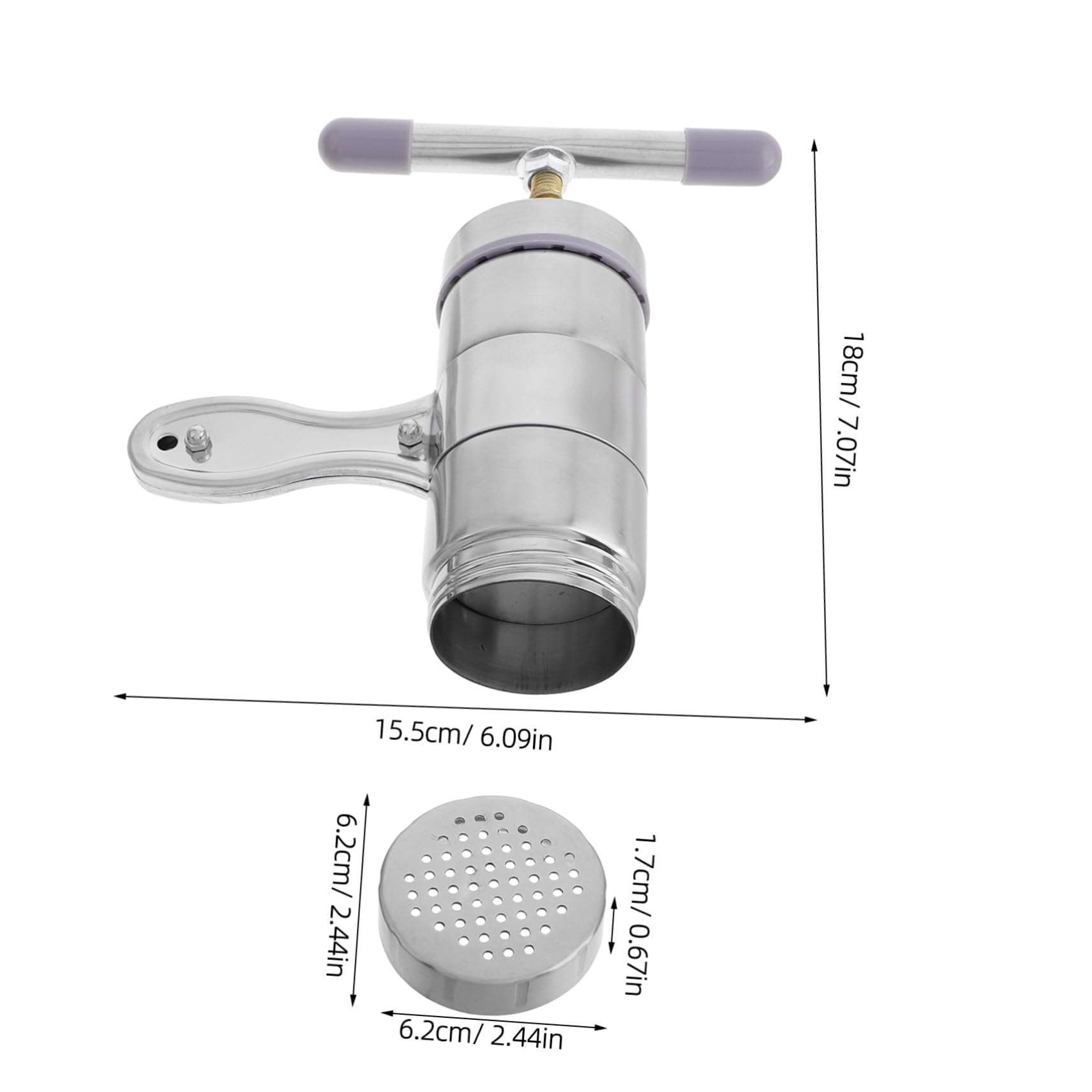 STOBAZA 1 Set Manual Noodle Maker Machine Stainless Operated Pasta Press Effortless Noodle Making for Home Use Compact Design Easy to Clean Suitable for Family Gatherings