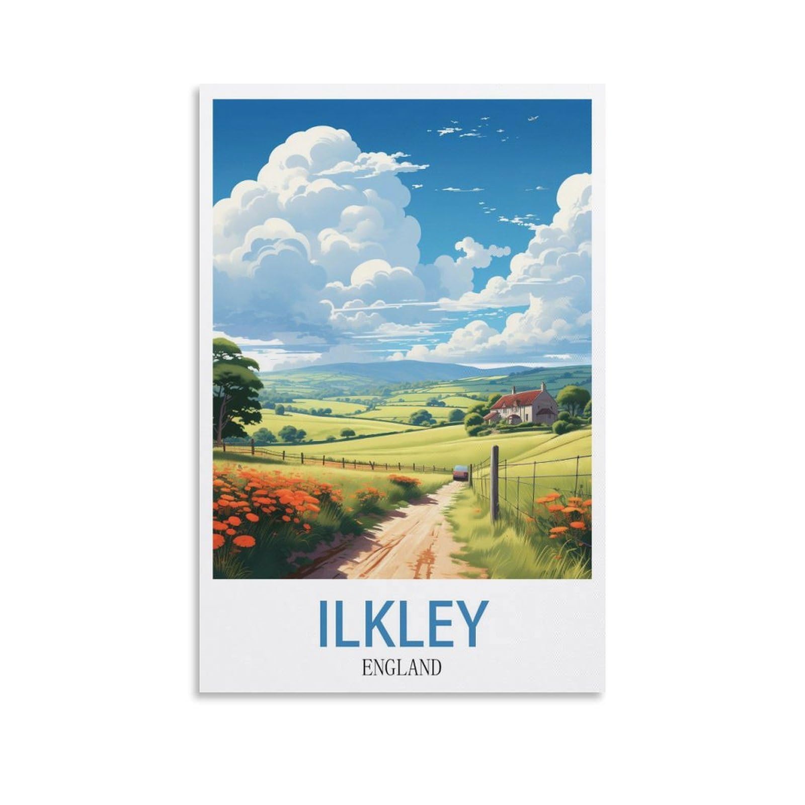 EZMLFA Diamond Painting Kits for Adults,Ilkley England DIY Diamond Painting Art Kit for Beginners Home Wall Decor Arts and Craft Kits for Adults Kids 30x40cm