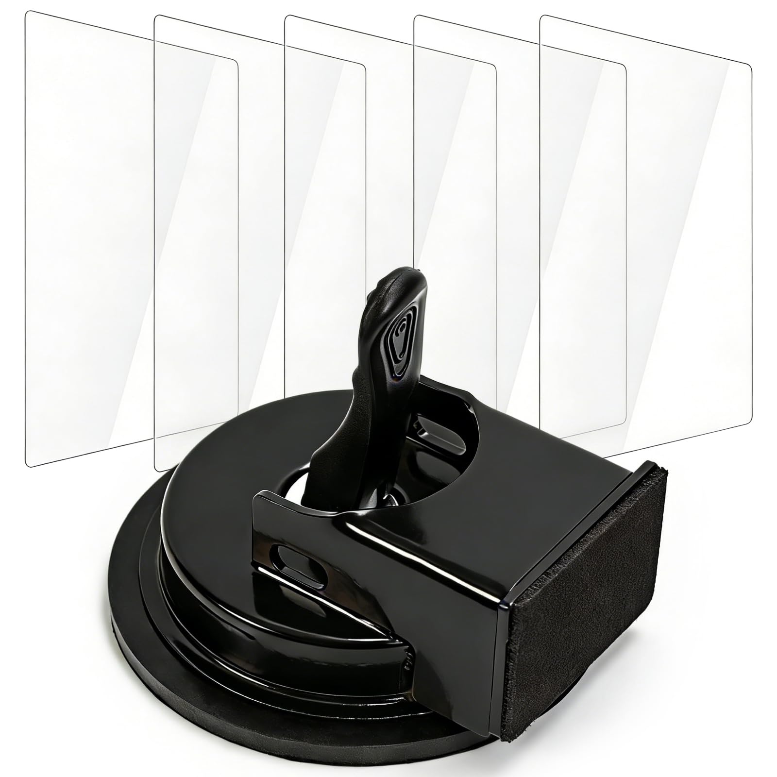Laminate Flooring Tool Floor Gap Fixer Tool with Enhanced Suction Cups and 5pcs Sticky Pads for Laminate, Vinyl, Wood Floor Repairs, Black Iron Material, 12 x 12 x 5 cm