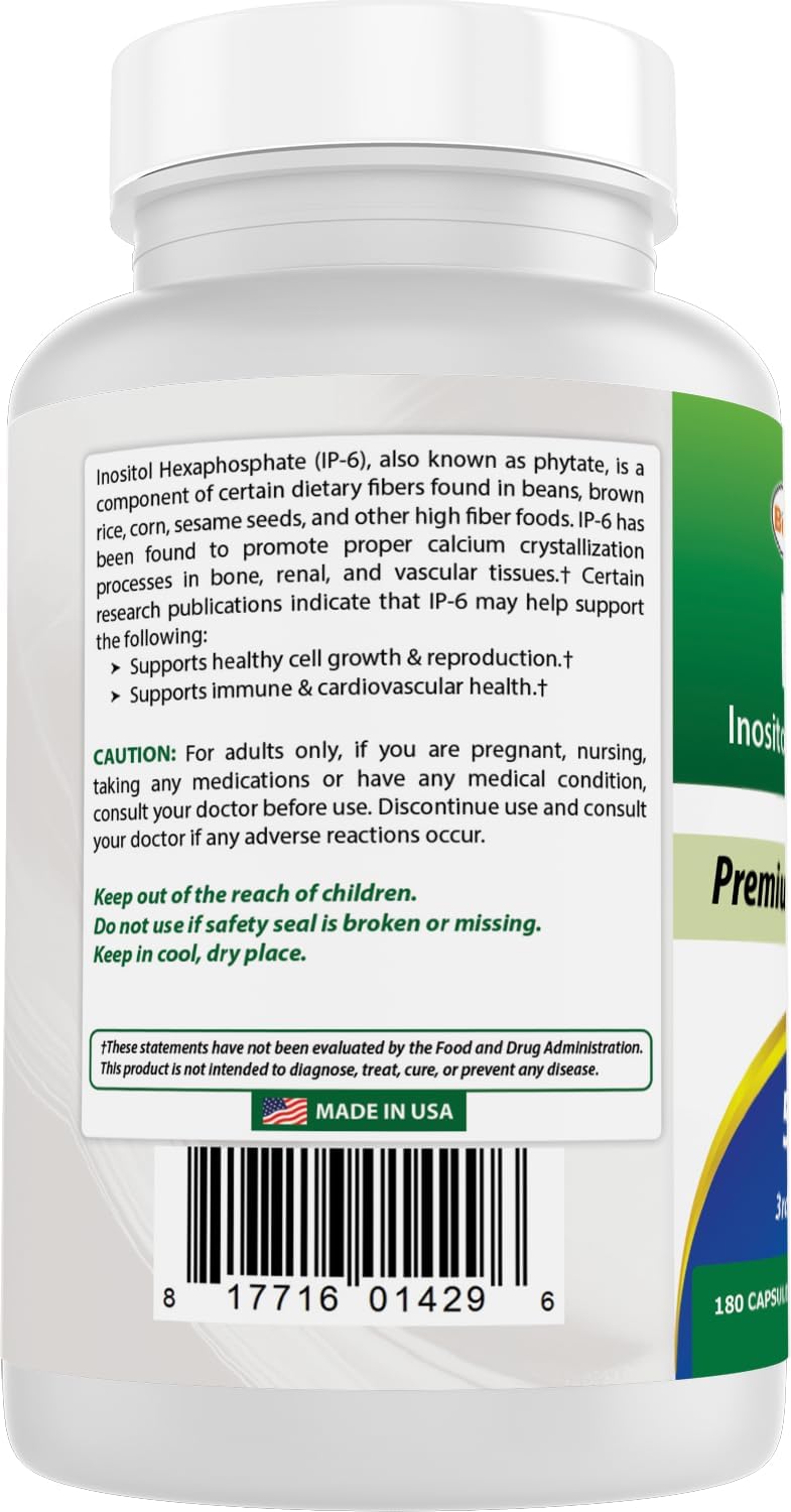 Best Naturals IP-6 510 mg 180 Capsules - Image 7