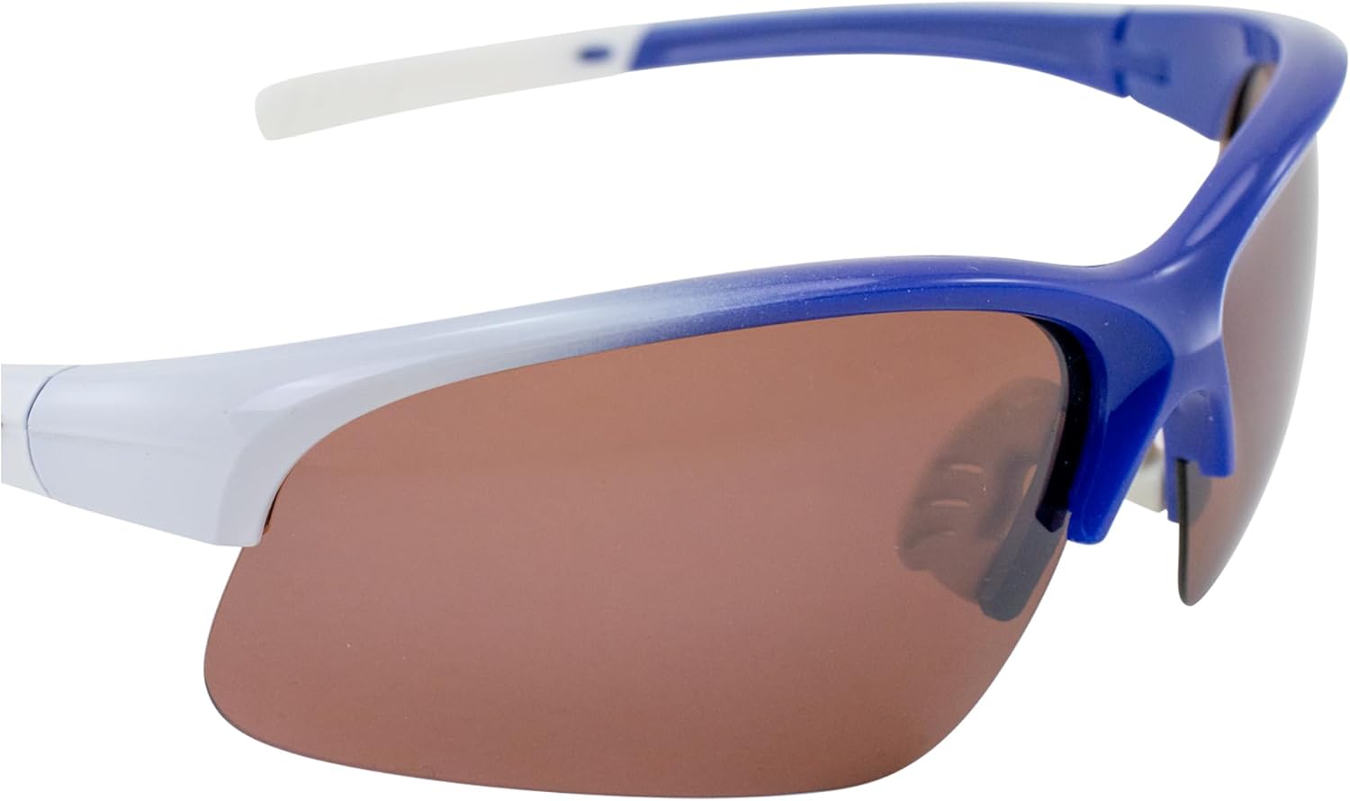 Maxx Domain Golf Sport Riding Sunglasses White Blue Frame with High Definition Amber Lens - Image 6
