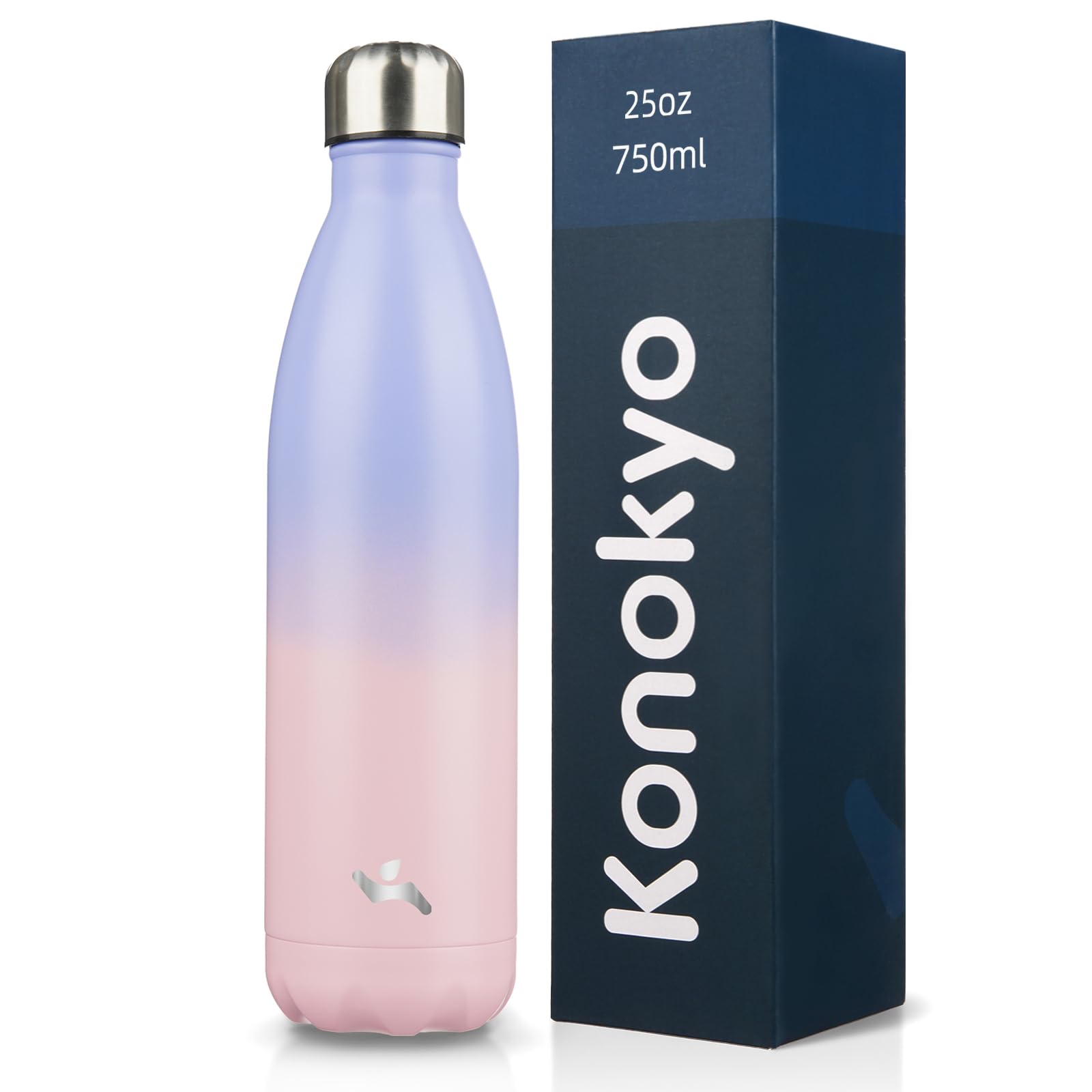 Konokyo 25 oz Insulated Stainless Steel Water Bottle, Pastel Sunset