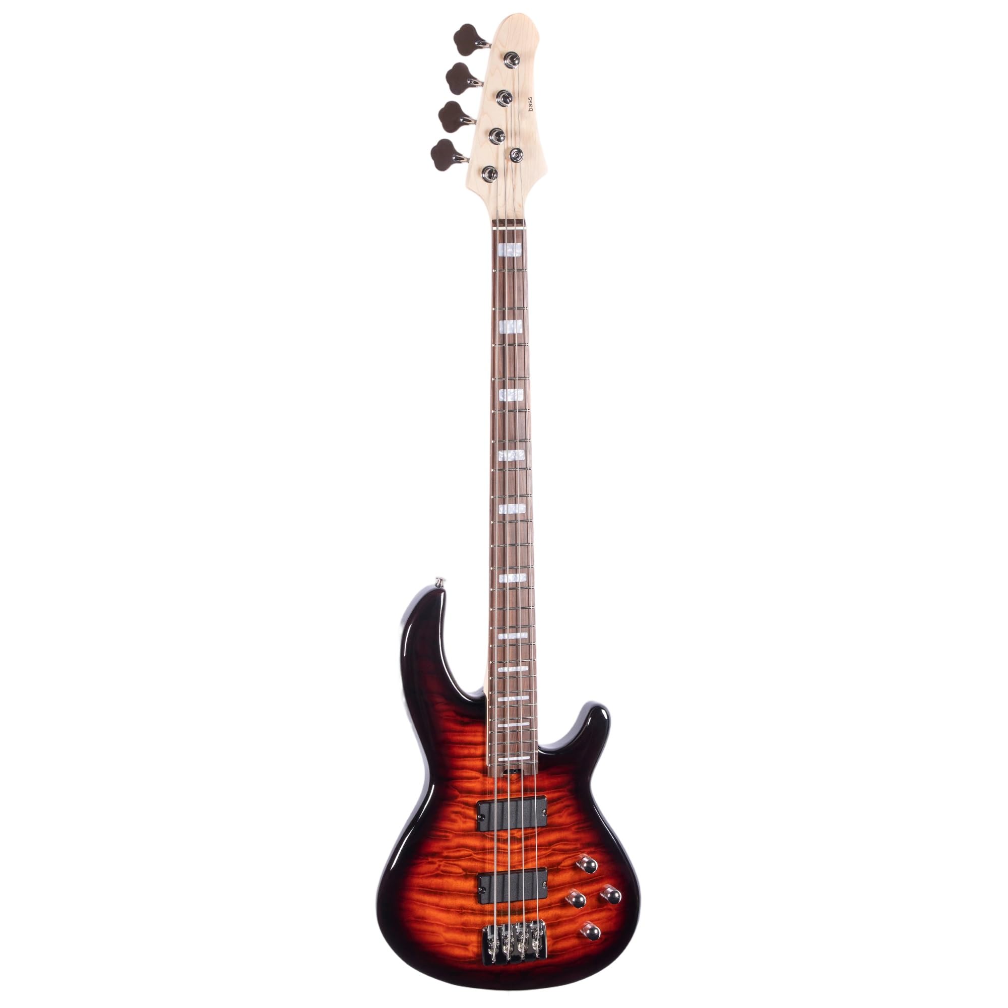 Gitara Elektryczna Gitara Elektryczna Basowa Chromowane Gałki Palisander Podstrunnica Miłośnik Muzyki Profesjonalna Gra(Light Brown)