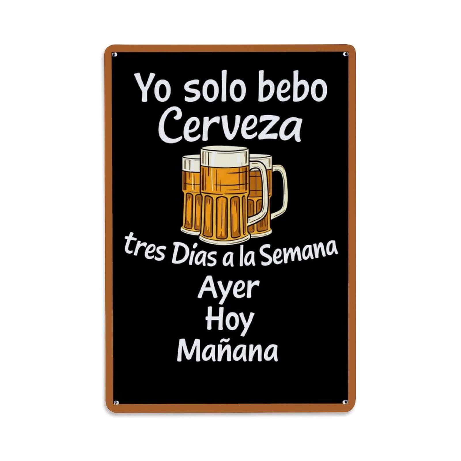 Enderetf Vintage Beer Mugs Humor Sign Art Tin Sign Metal Poster, Home Bar Garage Man Cave Cafe Indoor & Outdoor Wall Decoration 8X12inches