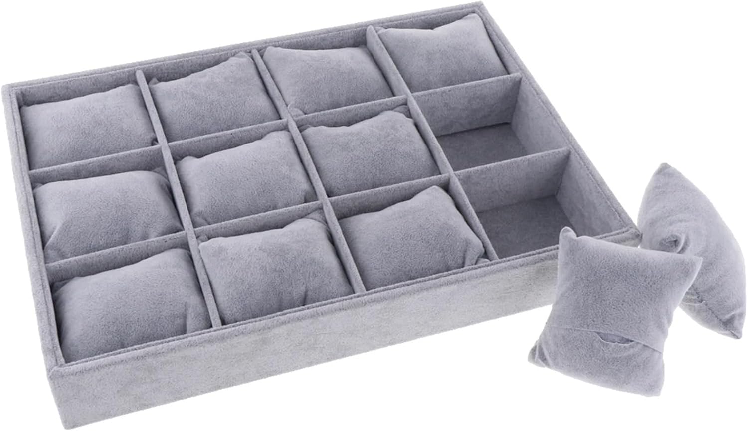 Jewelry Watch Tray Soft Pillow Cushion 12 Slots Box for Jewelry Bracelet Bangle Watch Showcase For Men Women Bracelet Display Holder
