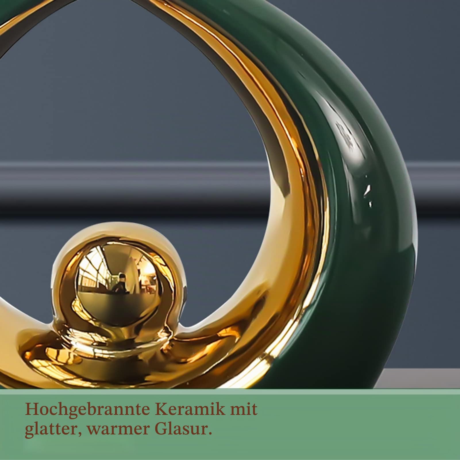 Keramik deko skulptur, modern abstrakte skulpturen, für büro dekoartikel, Tisch Dekoration, Schlafzimmer, Wohnung, Room Decor, Dekoration Wohnzimmer,Grün