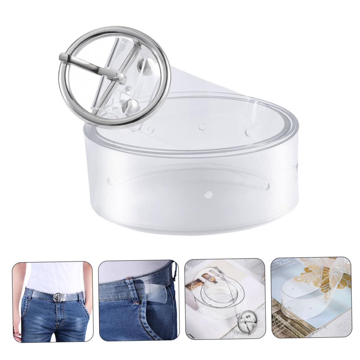 Veemoon Ceinture Transparente Ajustable Pvc Pour Accessoire De Mode Pour Robes Et Vêtements
